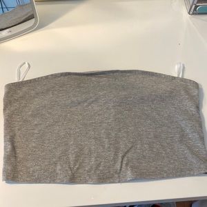 Gray tube top, size:large